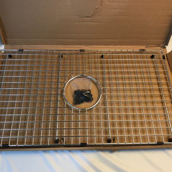 Serene Valley SVH2615C Sink Grid 25-9/16" X 14-7/16" Centered Drain NEW - Picture 3 of 8
